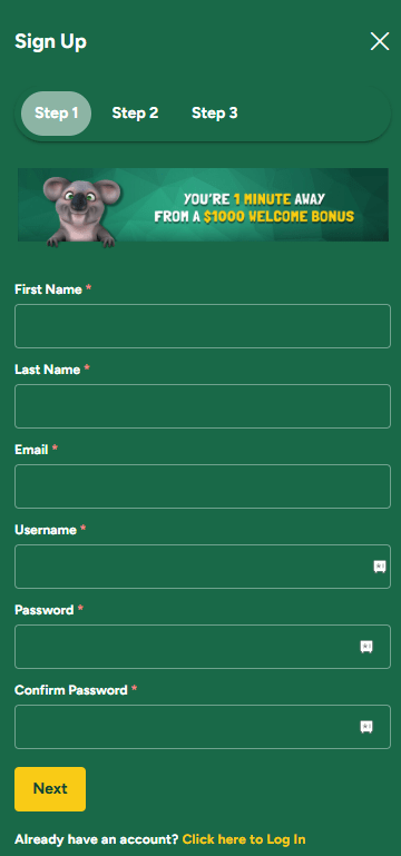 FairGo Casino Sign Up